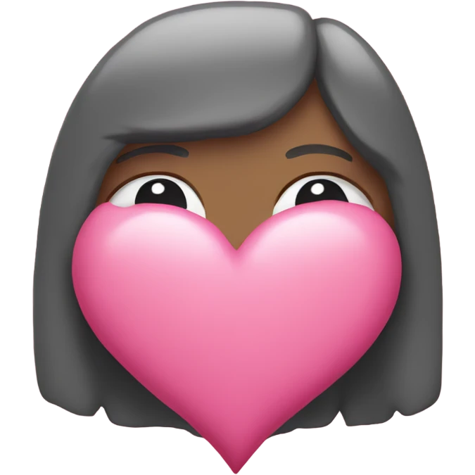 A pink heart  emoji