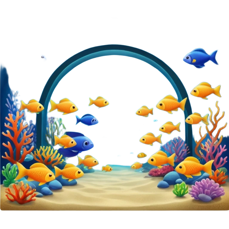 an aquarium tunnel emoji