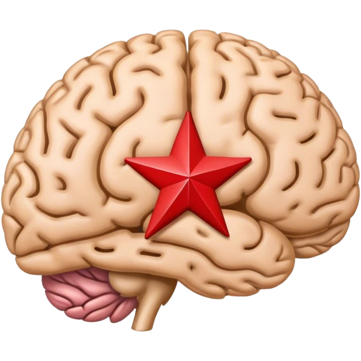Create a brain that has the state of Texas on it  emoji