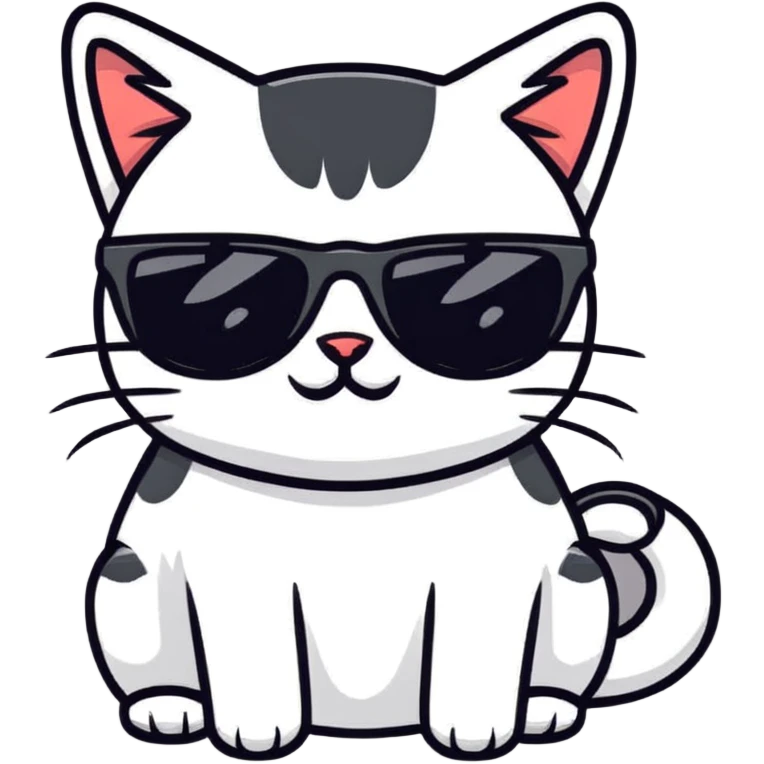 Cat with sunglasses emoji