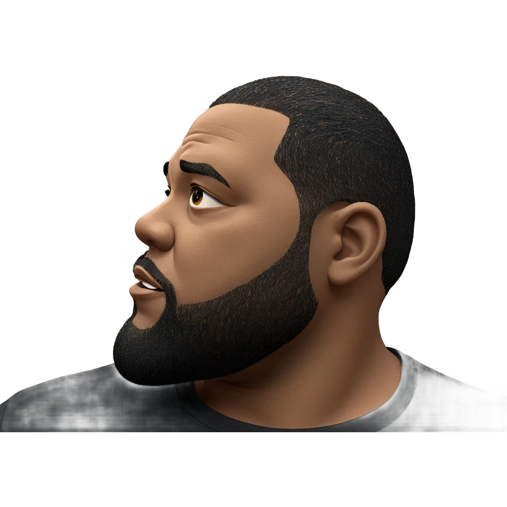 portrait of a buzz cut男 emoji