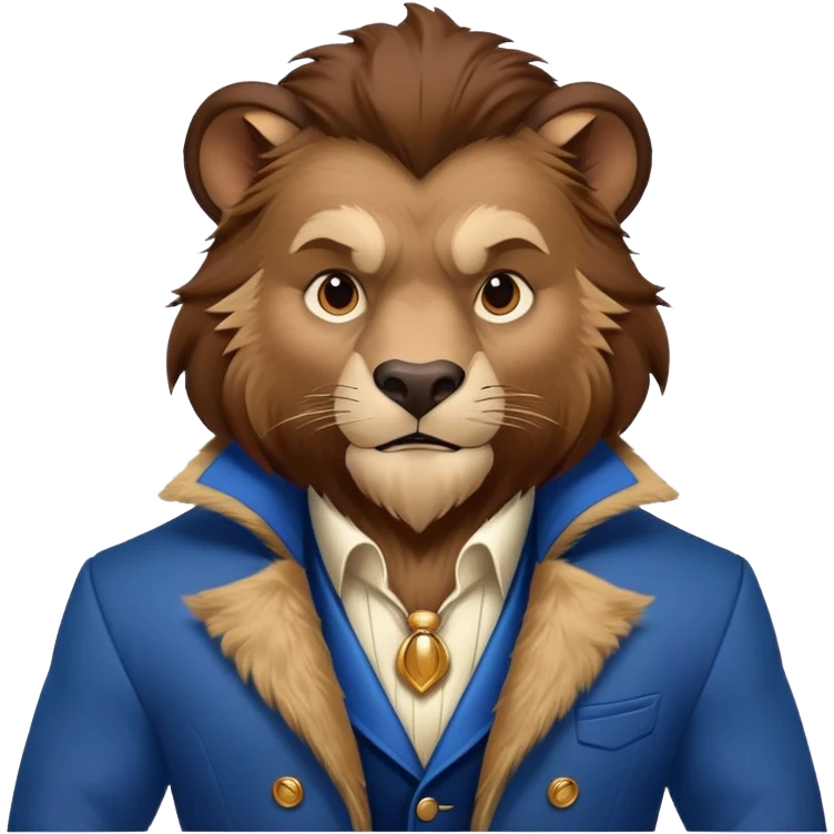 Disney's Beast with blue jacket emoji