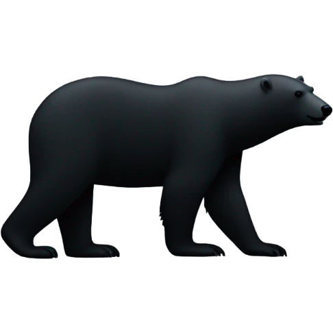 Polar bear blacked out  emoji