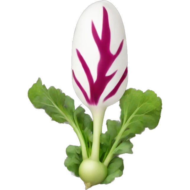 radish with zebra pattern emoji