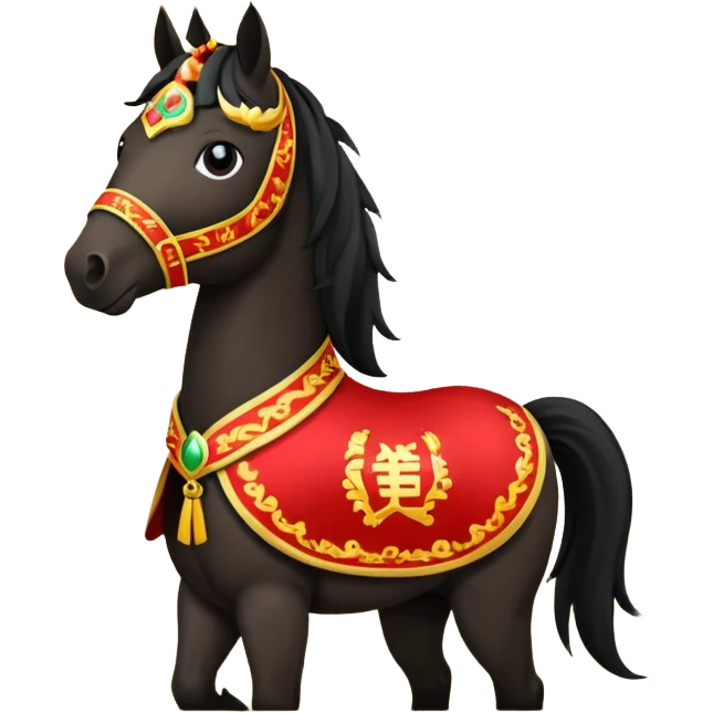 Chinese new year 马，我要有新年气氛的… 背景可以加屋子等吗… 可以加 新年快乐 2026 字眼吗 emoji