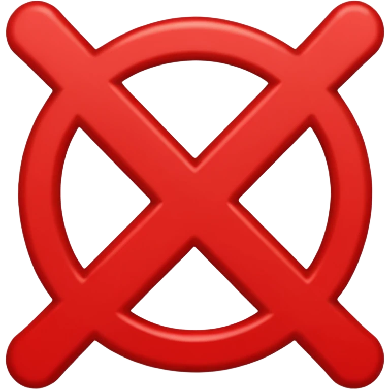 X roja de "NO"  emoji