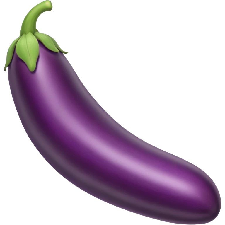 very long eggplant with an x emoji