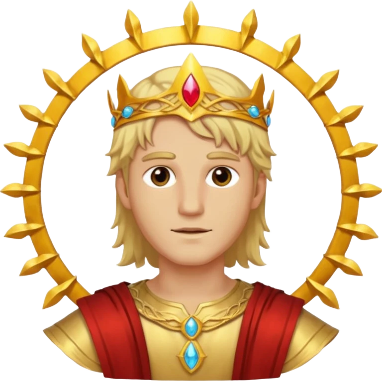 Sun Prince – sun circlet + gold tunic,Golden Princes. emoji