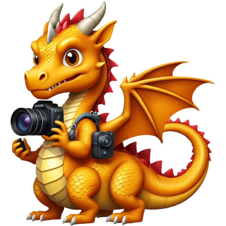 King on dragon with camera  emoji
