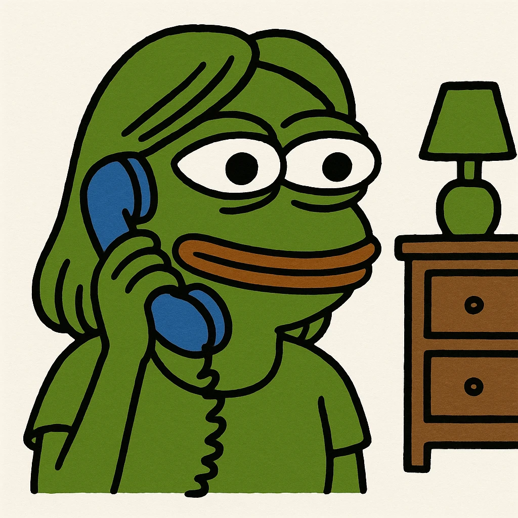 girl talking on telephone in her room emoji