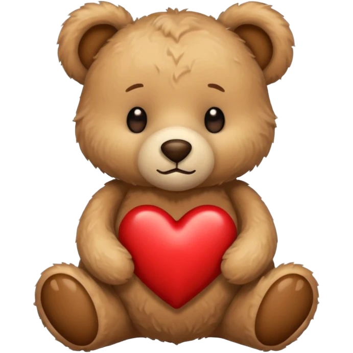 Teddy bear with brown heart emoji