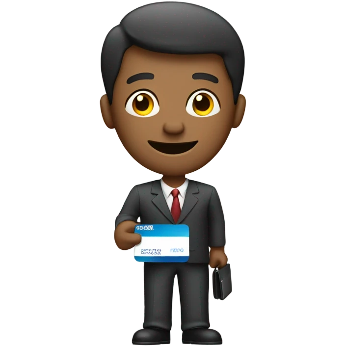 guy holding a bankcard emoji