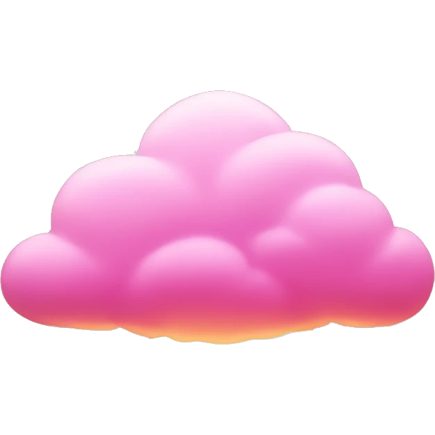 Pink cloud with sunset emoji