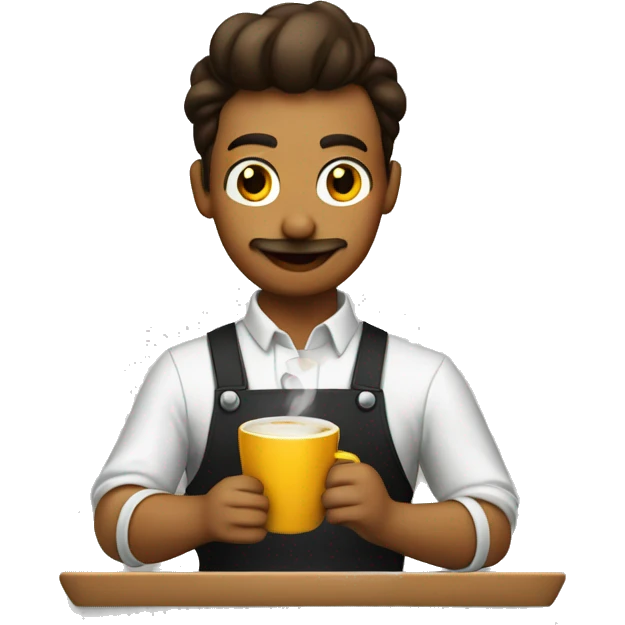 A barista duck making coffee emoji