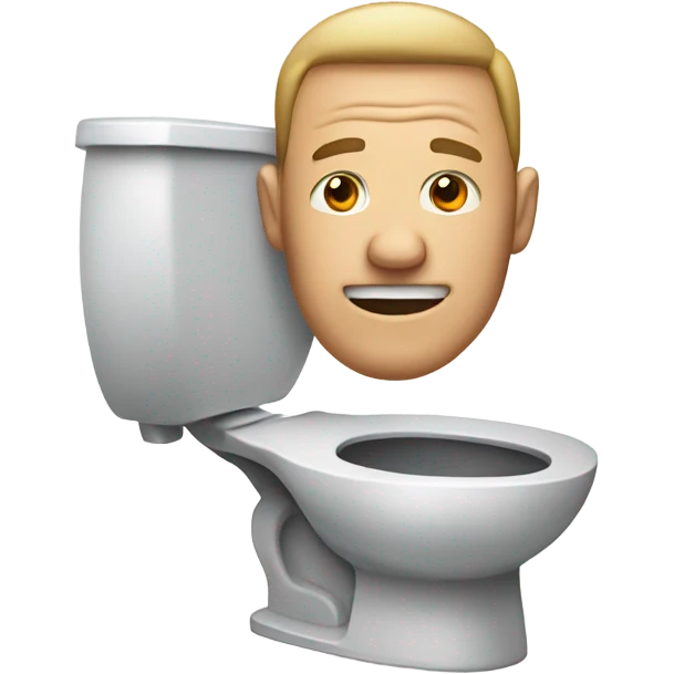 man with toilet head emoji