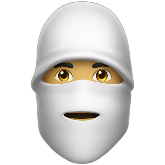 white bandit emoji