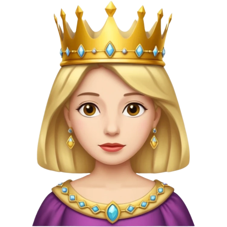 elizabeth queen in crown emoji