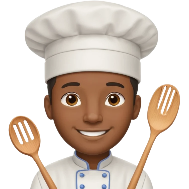 black man chef emoji