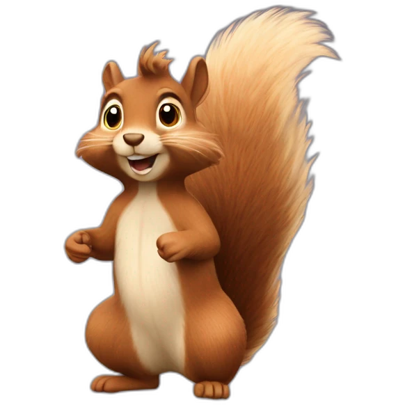 the squirrel has a very shaggy coat because of the wind emoji