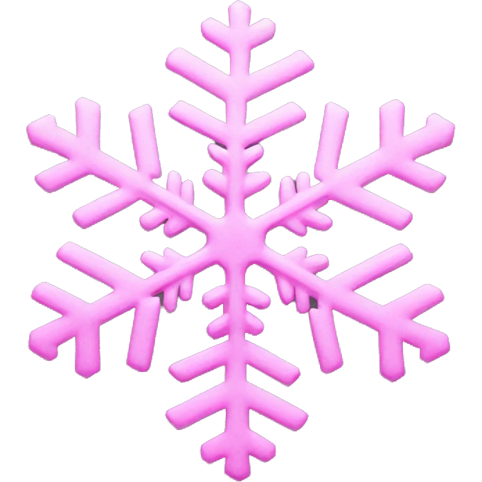Pink snowflake  emoji