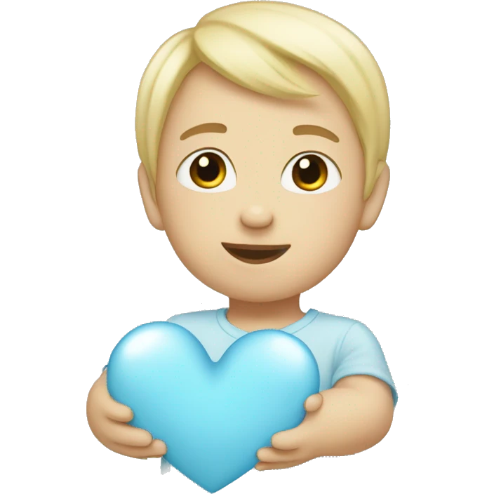 Light baby blue heart emoji emoji