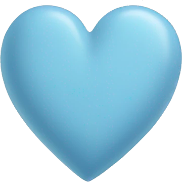 Pastel blue heart emoji