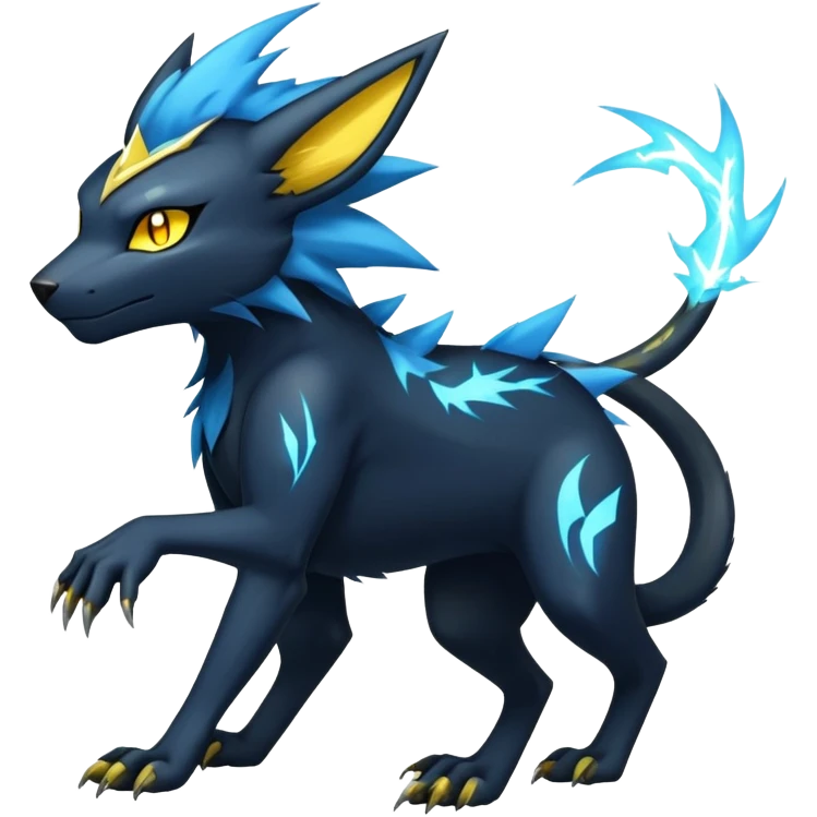 Manectric-Luxray-Draco-Fakémon-hybrid-creature (full body), 4 legs emoji