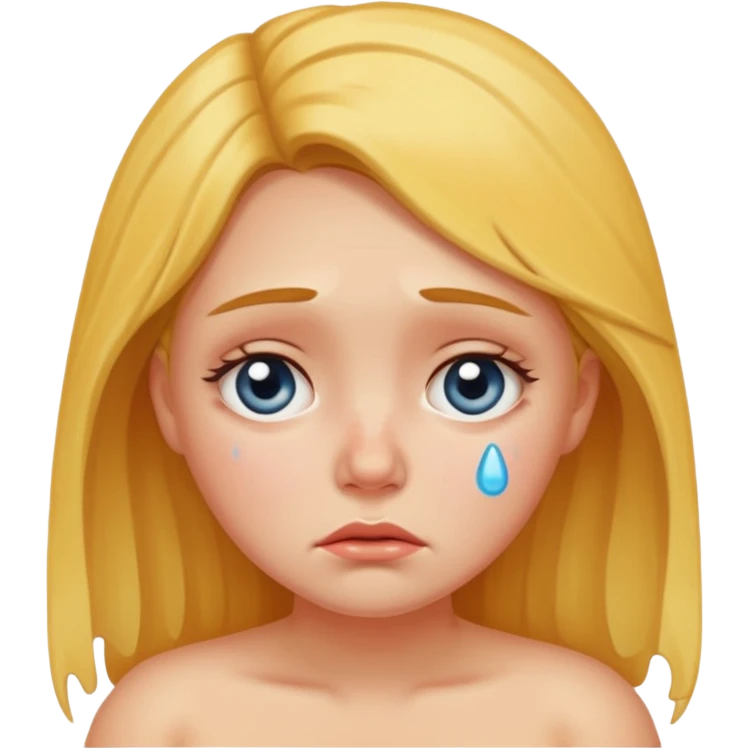 Sad girl with cellulite emoji