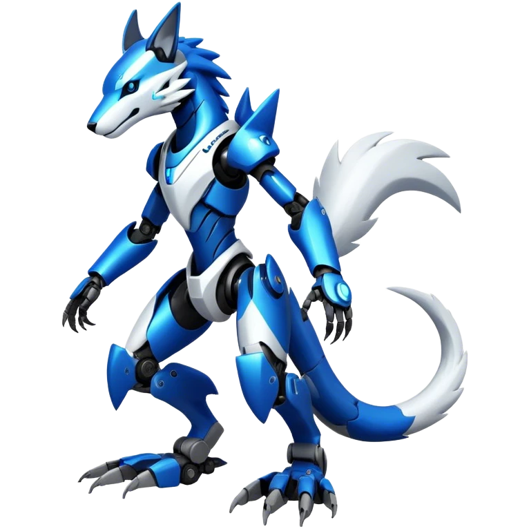 Modern Futuristic Vernid-Sergal-Protogen-Robot-species by LiLaiRa full body emoji