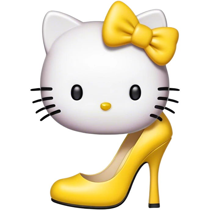 hello kitty in yellow heels emoji