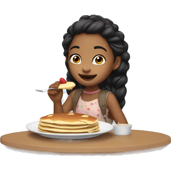 Ava eating pancakes  emoji