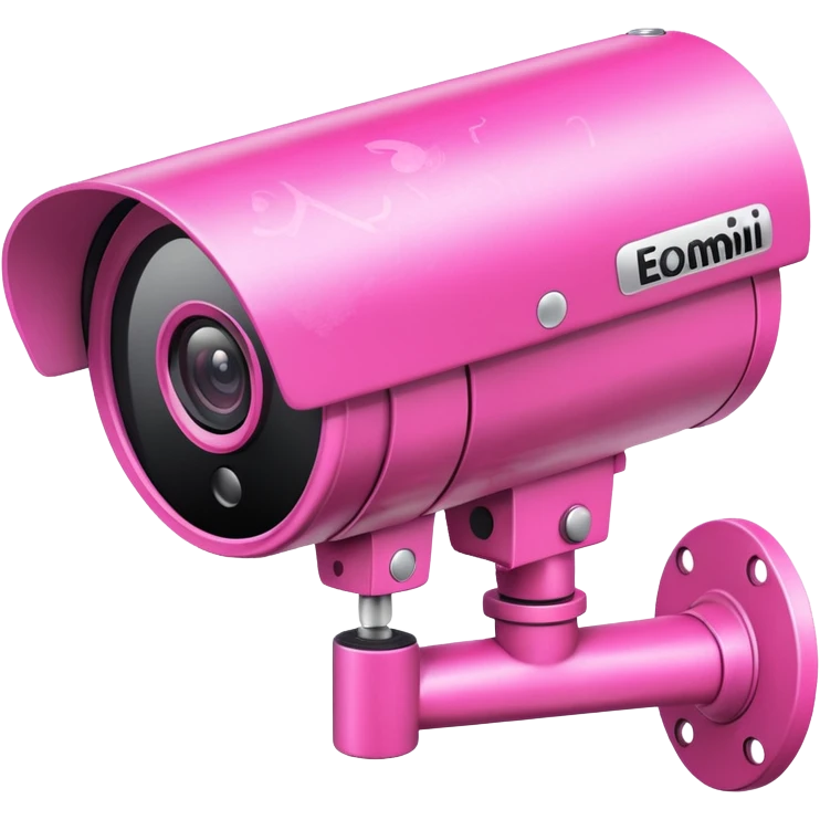 Security Camera pink with graffity emoji