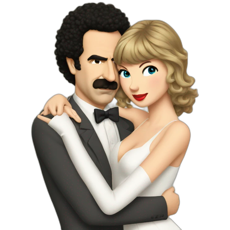 borat hugs taylor swift emoji