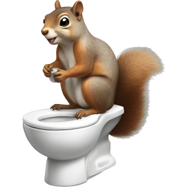 Squirrel on the toilet  emoji
