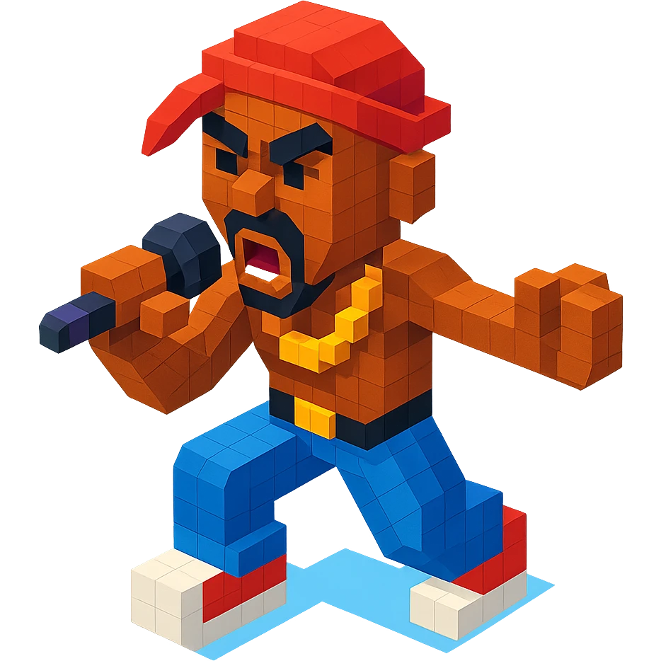 2Pac in a rap battle, dynamic pose, microphone in hand, intense expression emoji