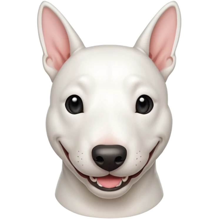 Bullterrier white with smile emoji