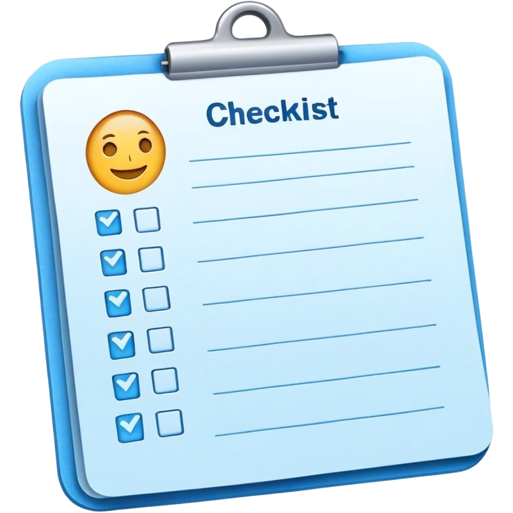 checklist blue emoji