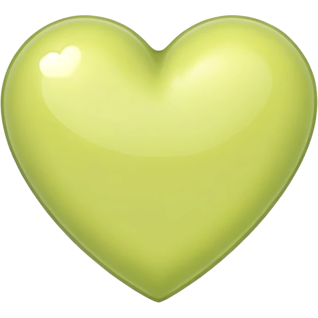Pastel chartreuse heart emoji