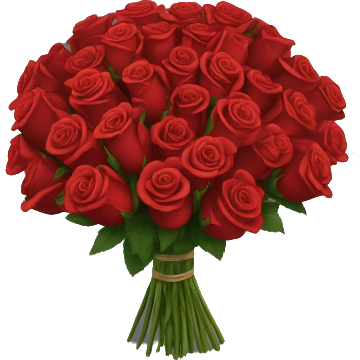 A bouquet of 101 red roses  emoji