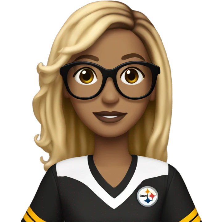 steelers nfl jersey beyonce with blonde brown hair light colored glasses emoji