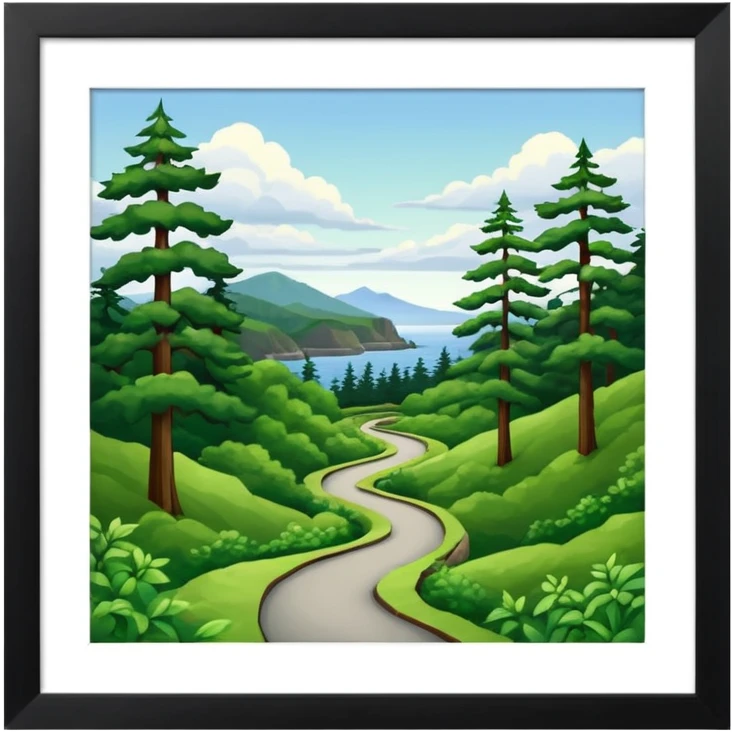 Scenic walking trail in Port Angeles Washington emoji