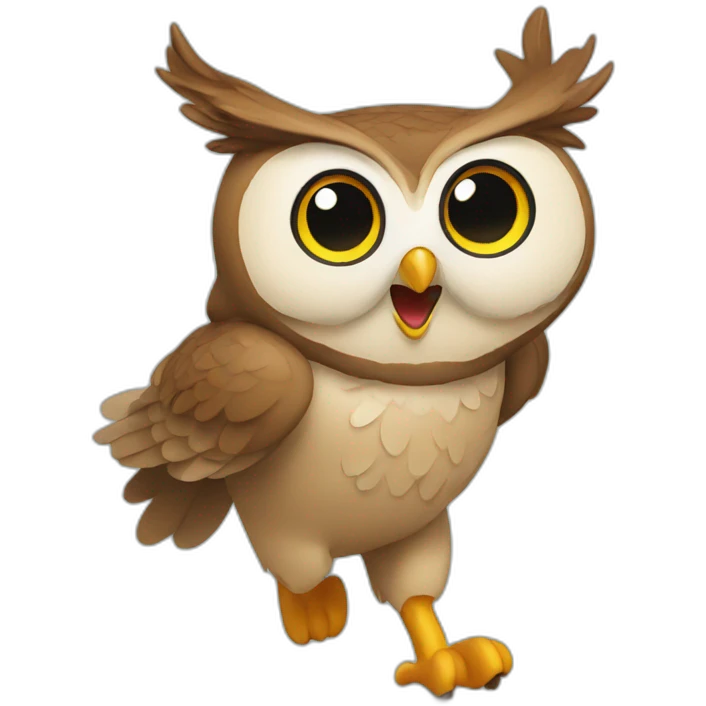 owl-running emoji