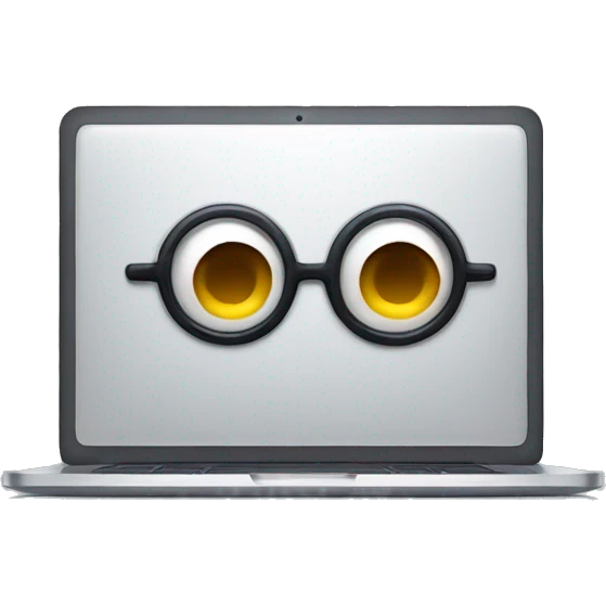 macbook with a monocle  emoji