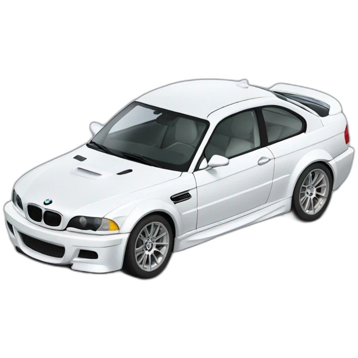 white bmw m3 isometric view emoji