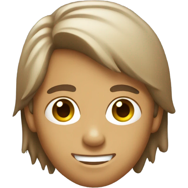 tanned skinny boy with a brown mullet  emoji