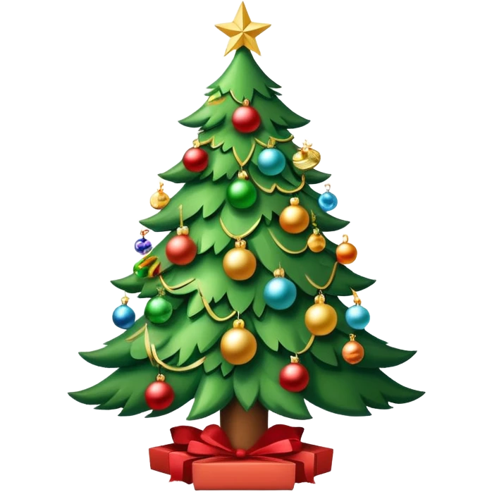 Christmas tree being decorated emoji