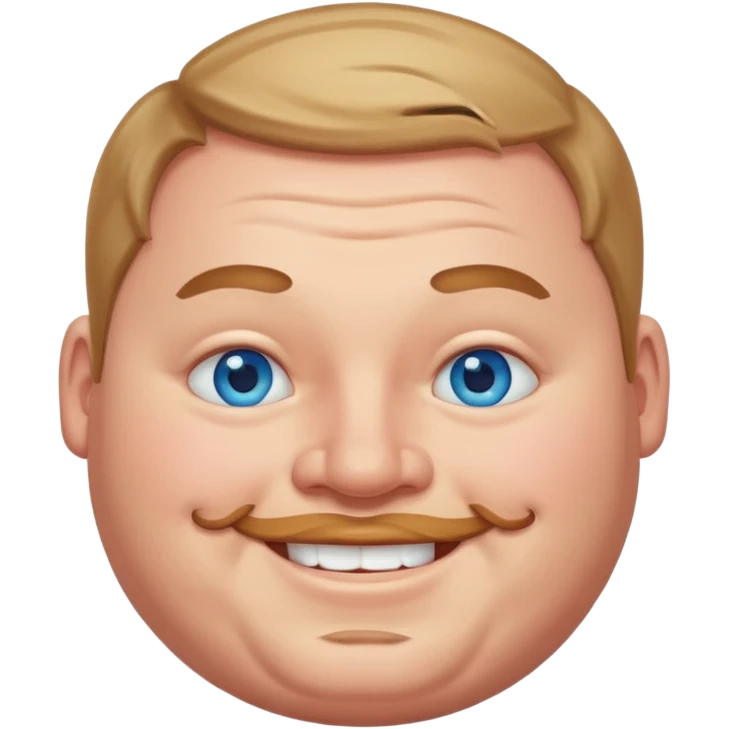 fat guy blue eyes  emoji