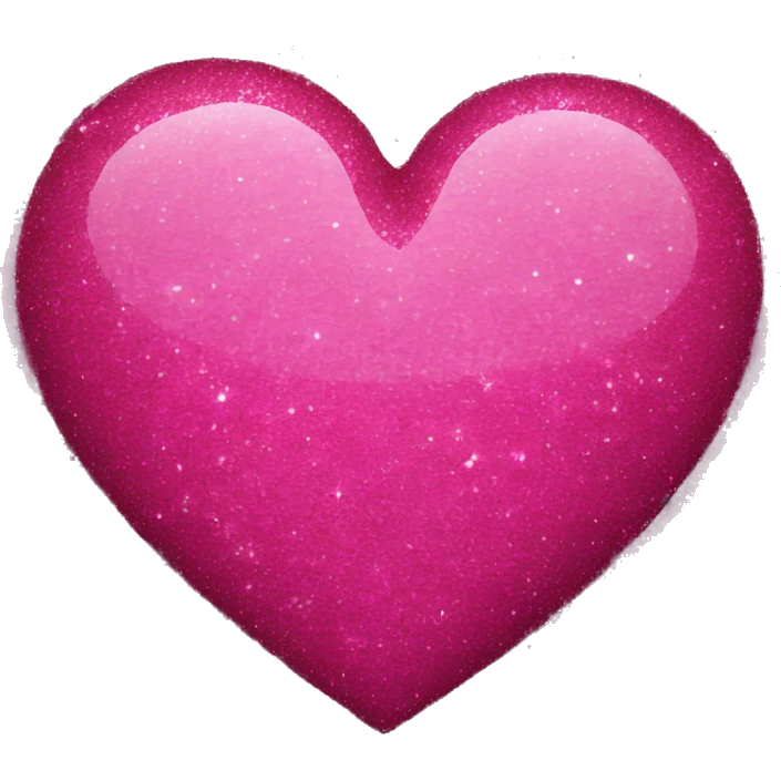 Deep pink glittery heart emoji