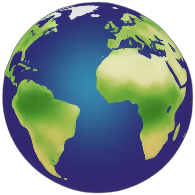 Earth globe heatmap emoji