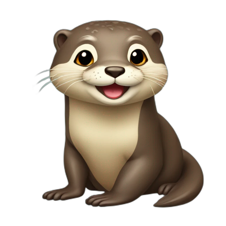 Loutre sur tortu emoji